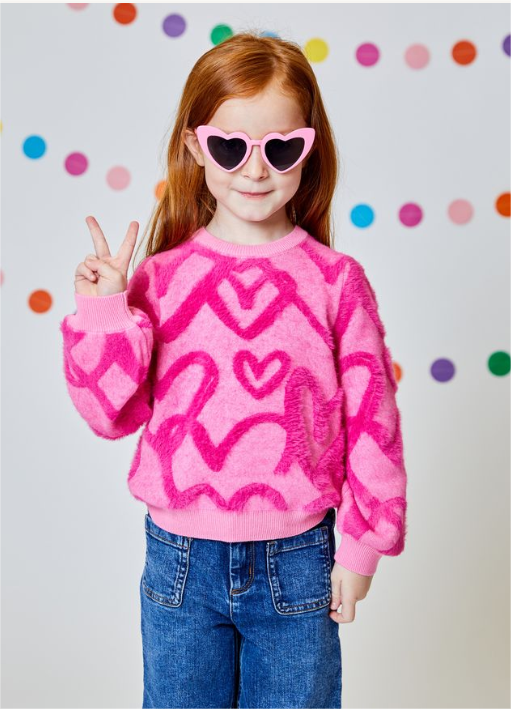 Plenty Pink Heart Sweater