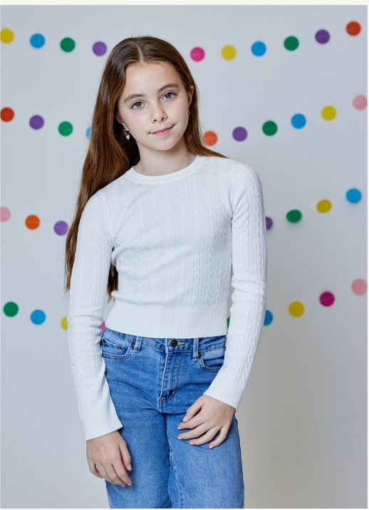 Winter White Cable Sweater