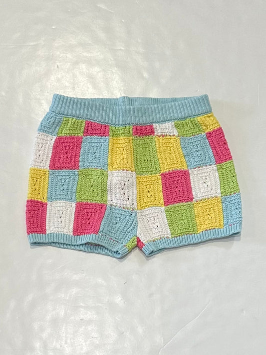 Light Blue Crochet Shorts