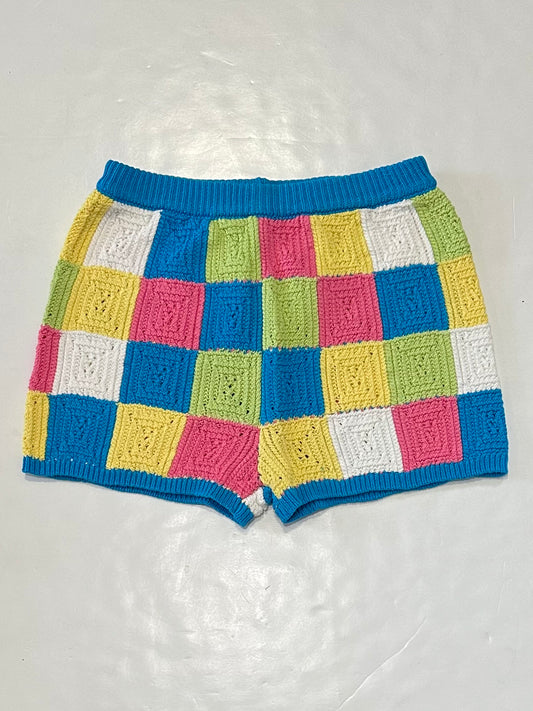 Island Blue Crochet Shorts