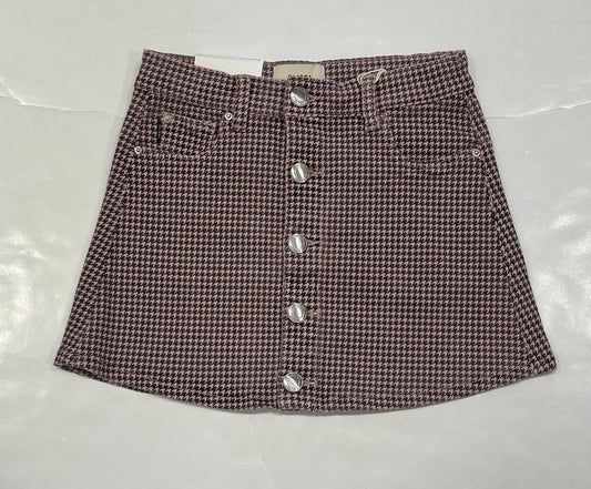 Pink Jenny Houndstooth Mini Skirt