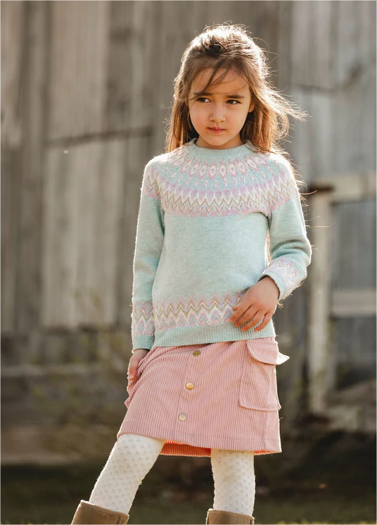 Dusty Pink Corduroy Skirt