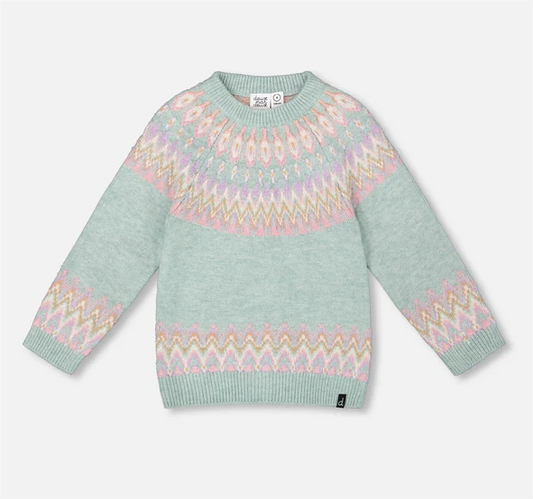 Turq Blue Norwegian Jacquard Sweater