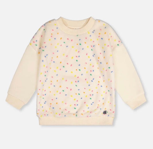 Off White Multi Confetti Sweater