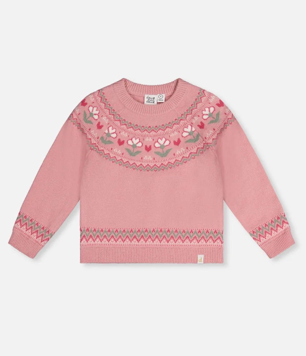 Flower Jacquard Sweater
