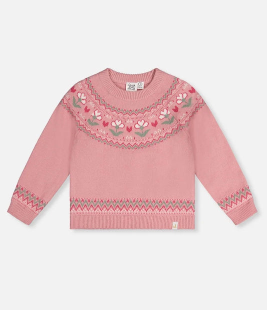 Flower Jacquard Sweater