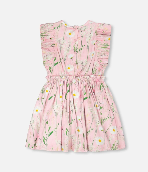 Pink Printed Flowers Dress