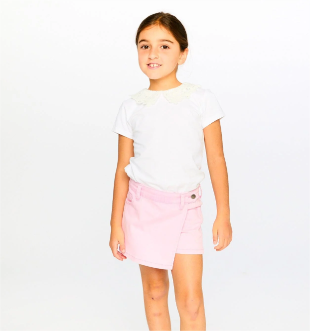 Prism Pink Denim Skort