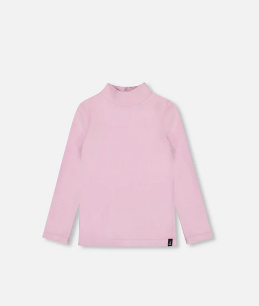 Pink Lavender Rib Mock Top