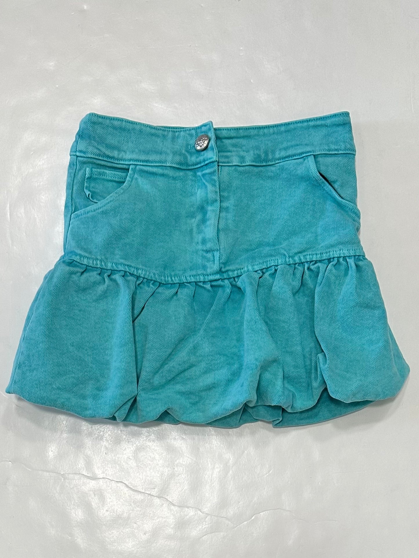 Sea Foam Washed Denim Skirt