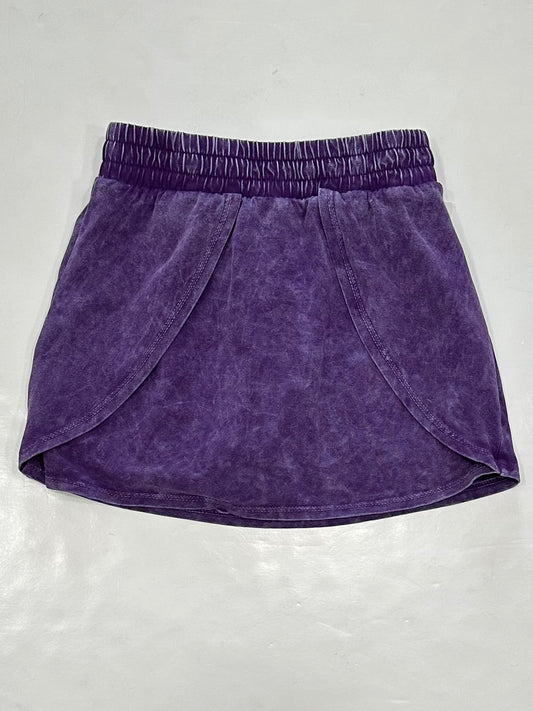 Purple Vintage Washed Skort