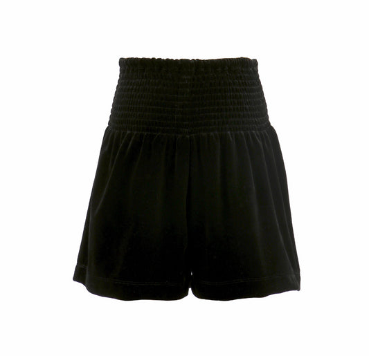 Black Smocked Twinkle Shorts
