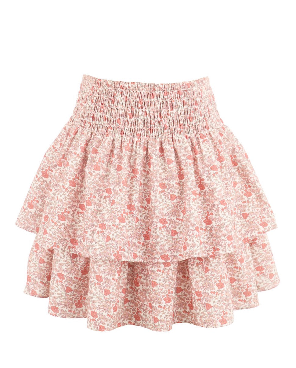 Peach Floral Audrey Skirt