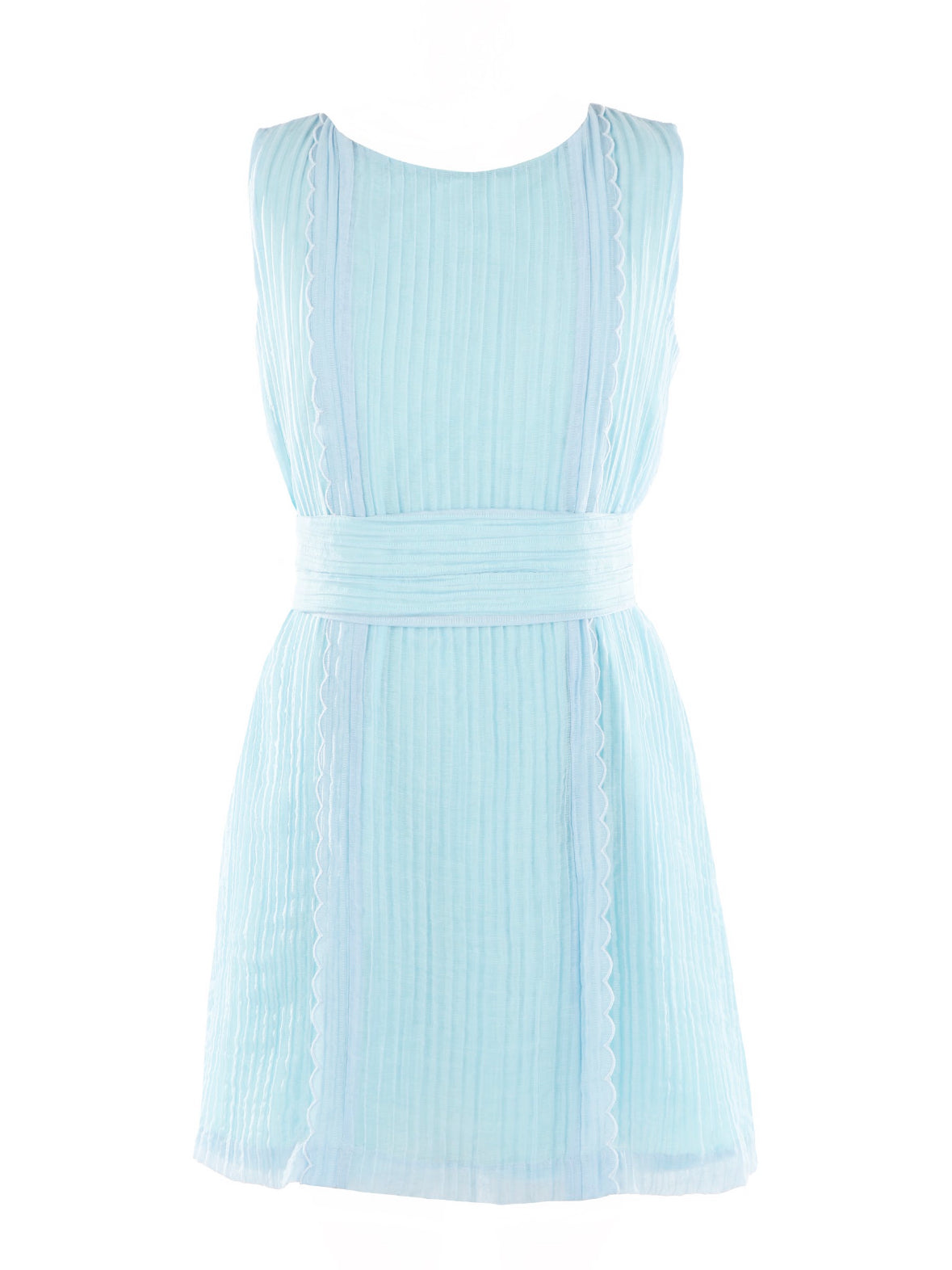 Blue Grace Belted Dress