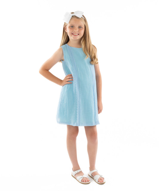 Blue Grace Belted Dress