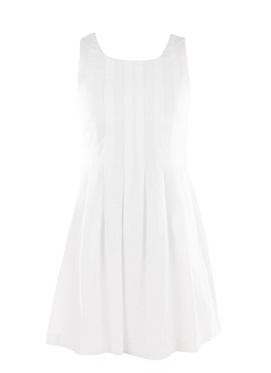 White Willow Pleated Dress