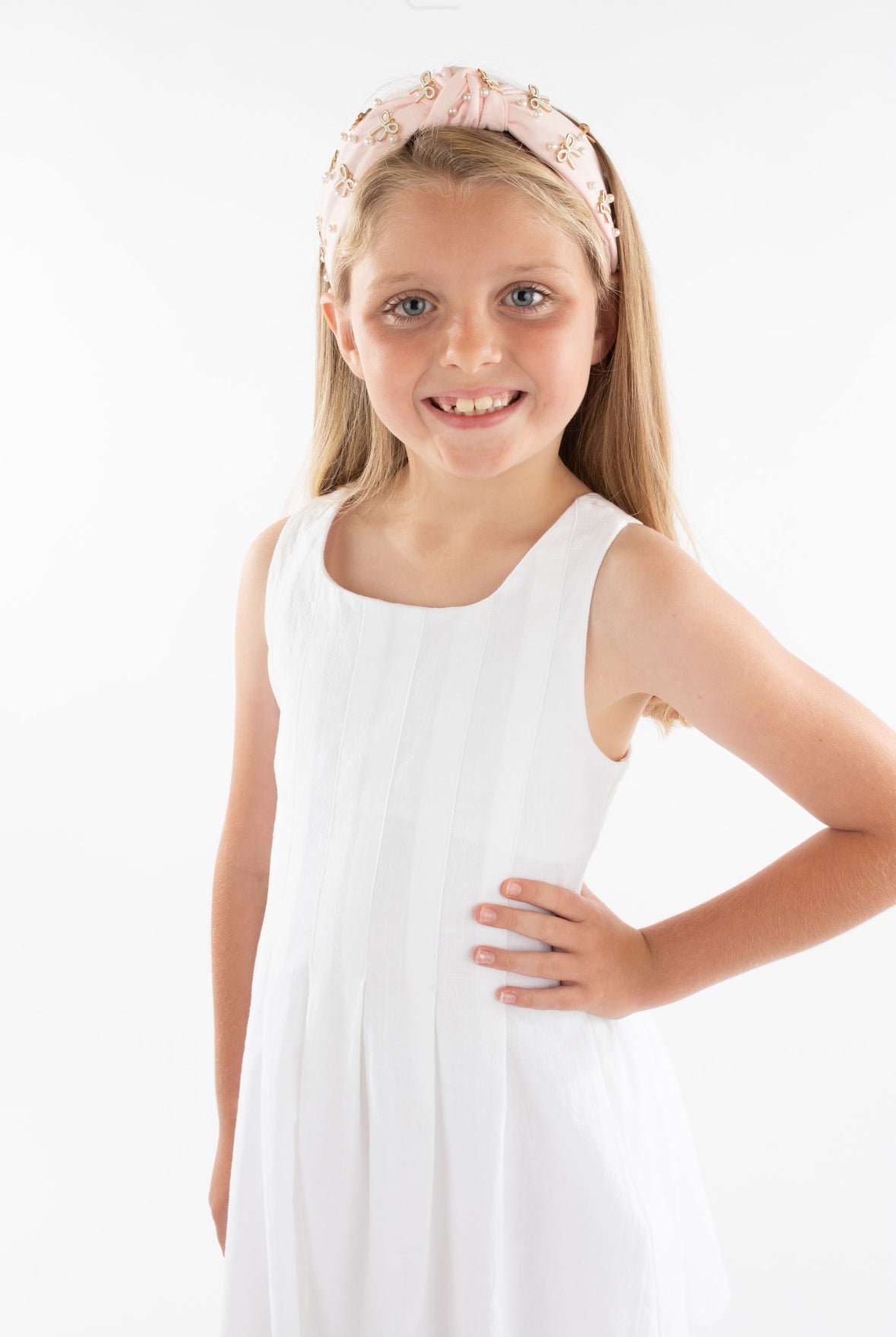 White Willow Pleated Dress