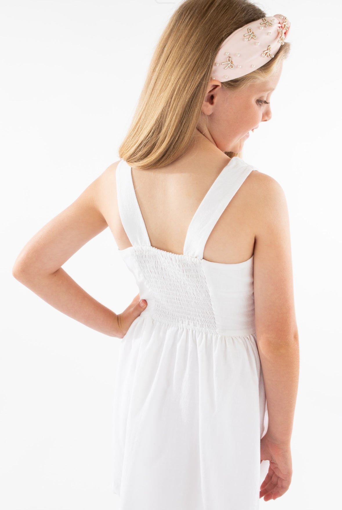 White Willow Pleated Dress