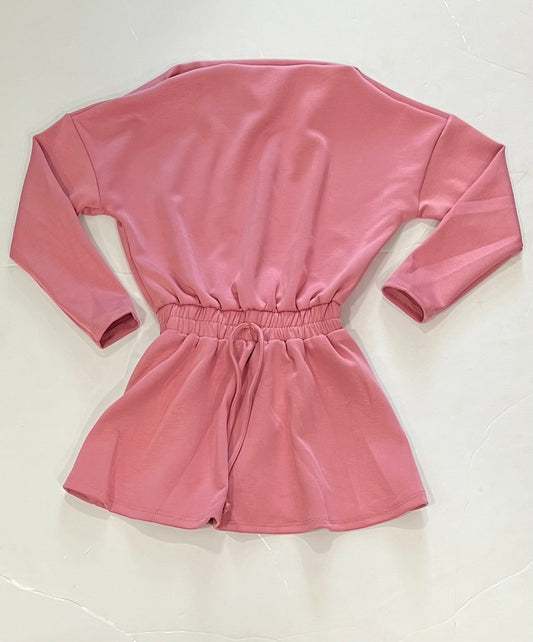 Dusty Pink Boat Neck Dress