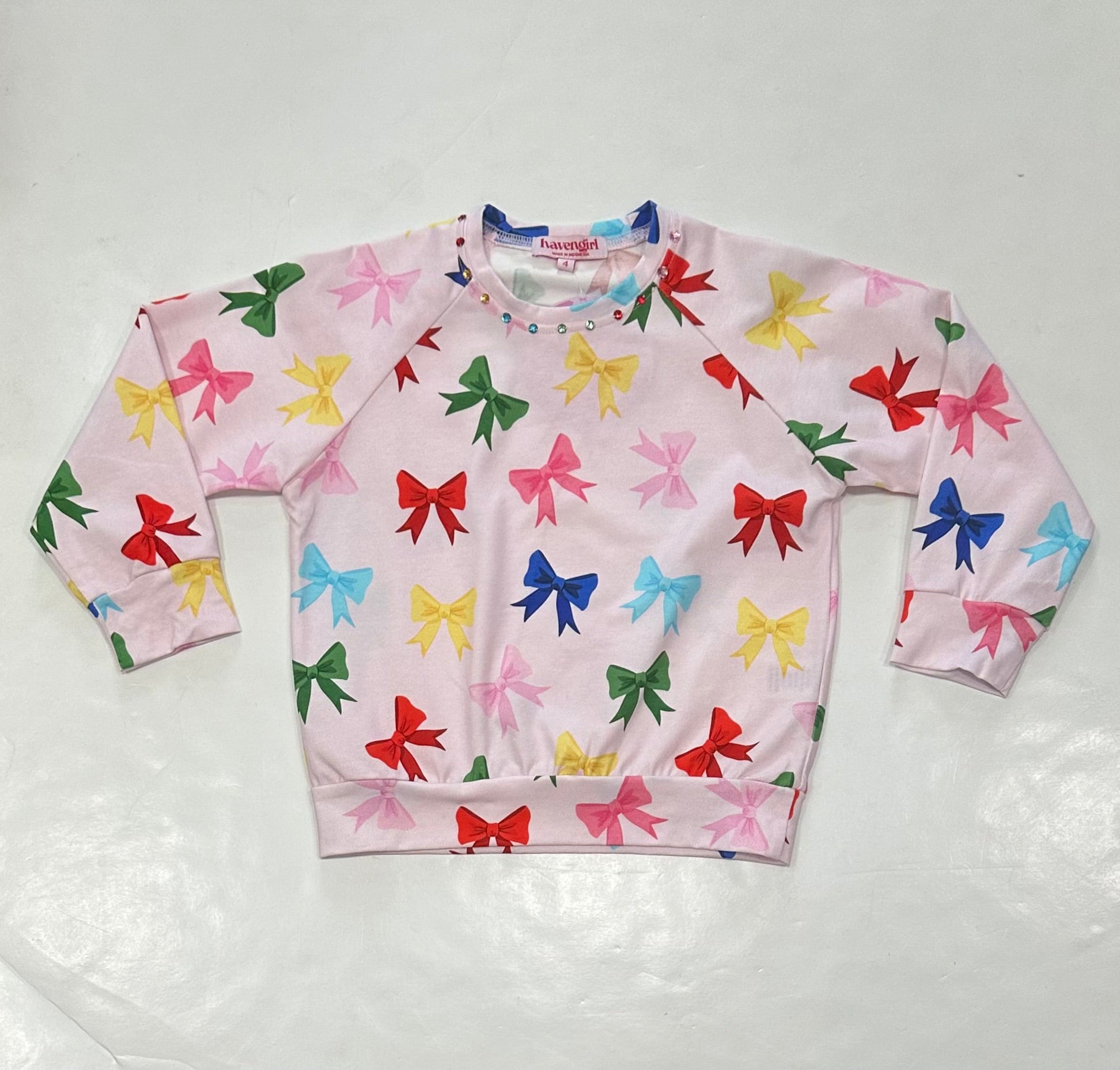 Bow Print Sweatshirt