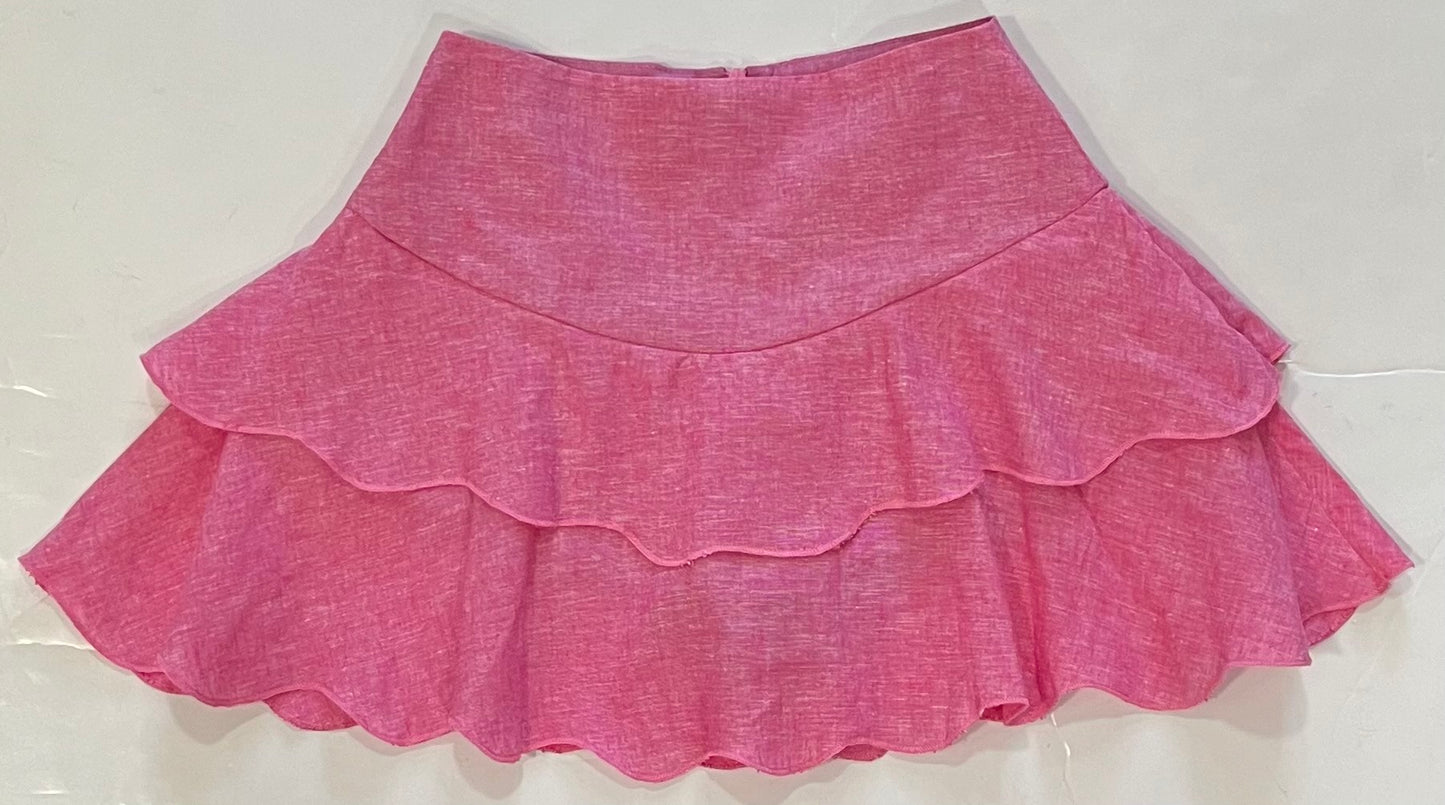 Pink Scallop Skort
