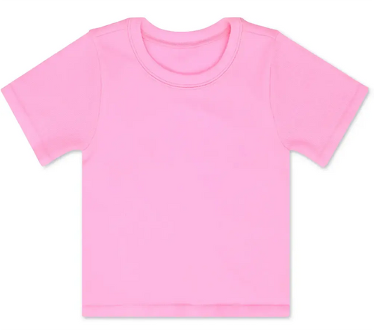 Rose Ribbed Short Sleeve Shirt