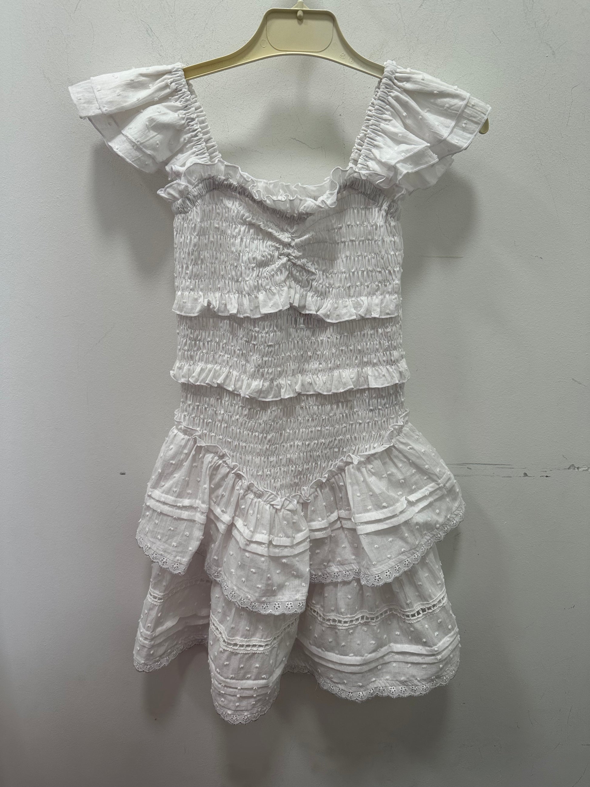 White Swiss Dot Claudia Dress