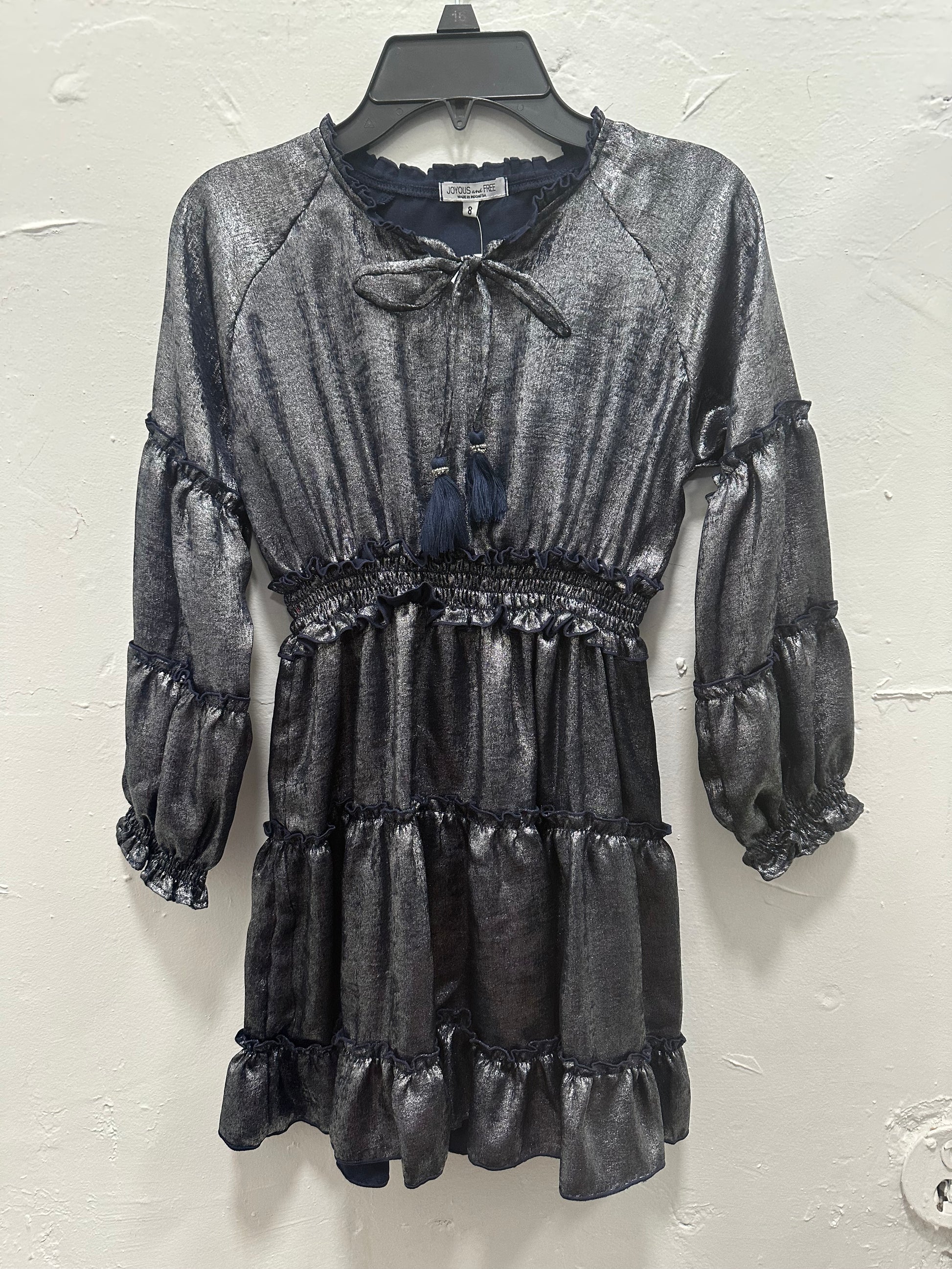Black Foil Juliette Dress