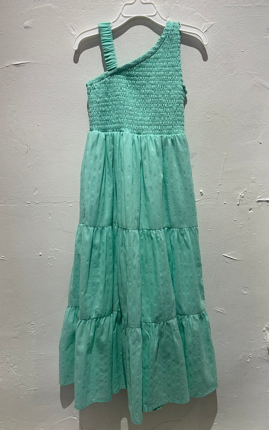 Mint Sliver Stripe Delaney Dress