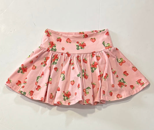 Strawberry Print Skort