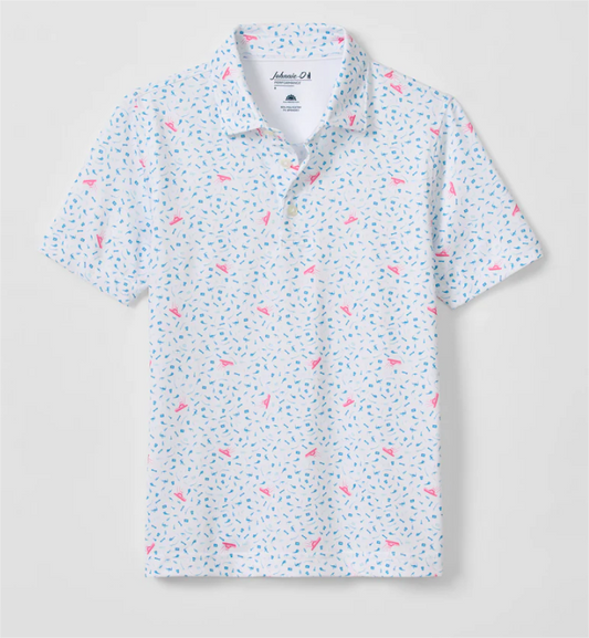 White JO Angler Polo
