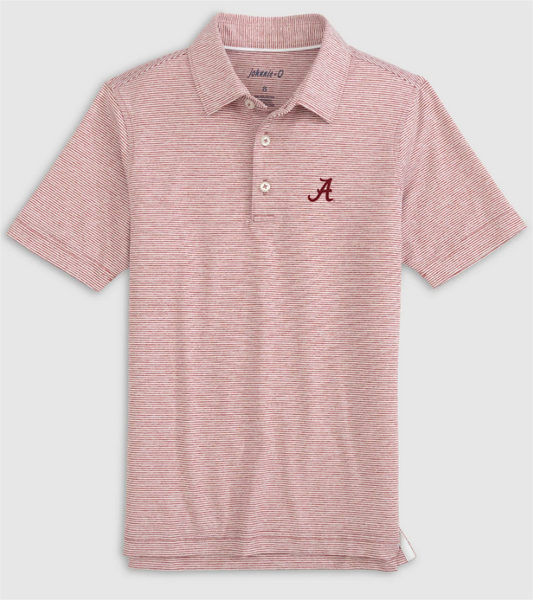 Alabama Crimson Lyndonn Striped Polo