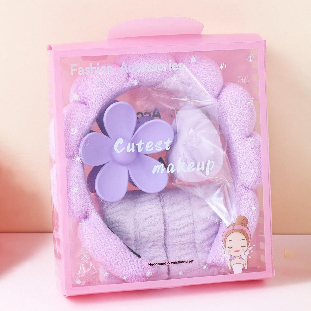 Purple Headband & Wristband Set