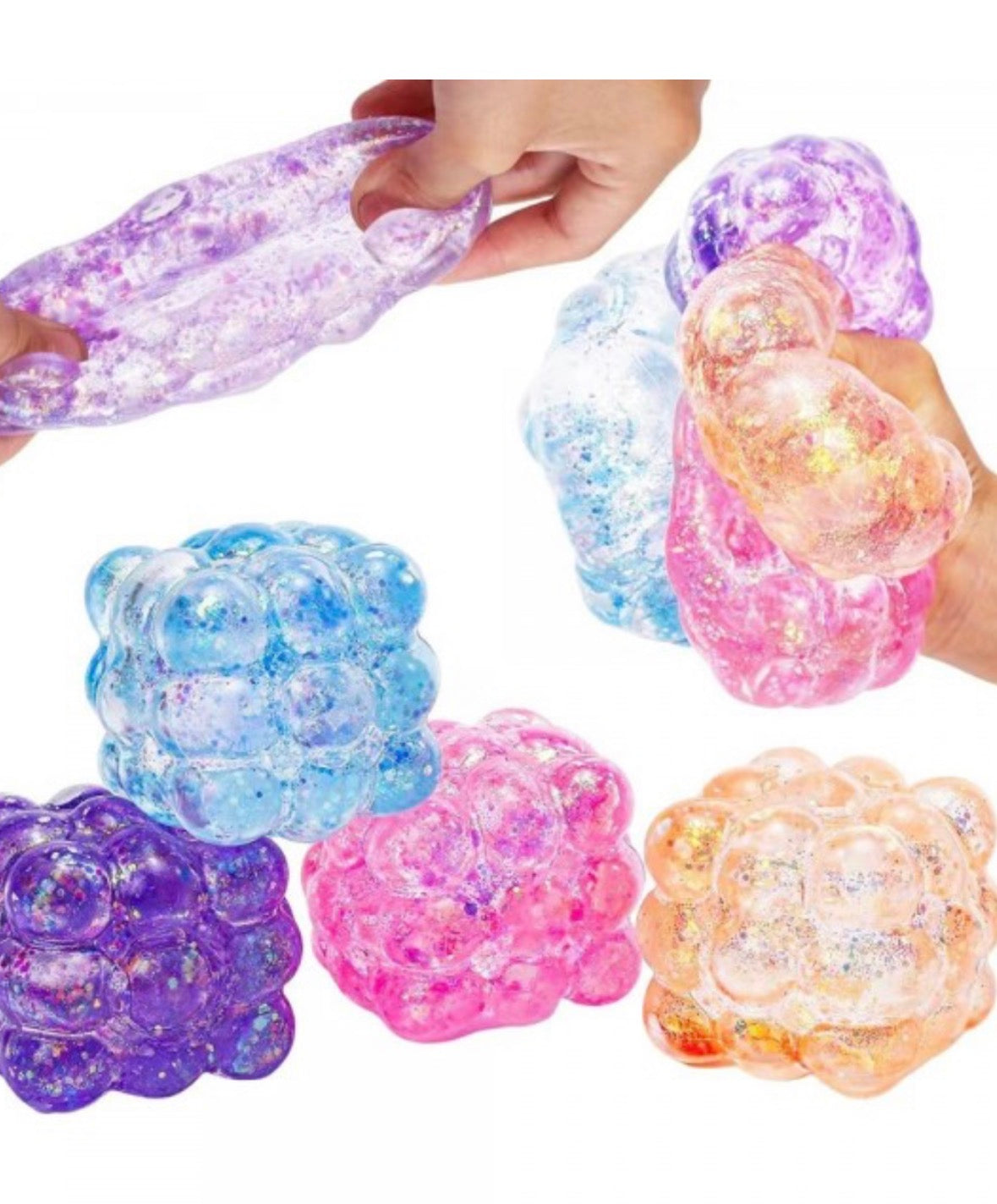 Glitter Bubble Cube Squishy