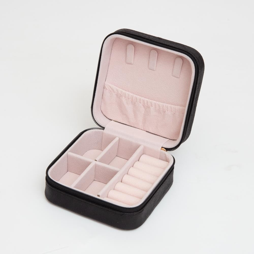 Sliver Rhinestone Studded Jewelry Box