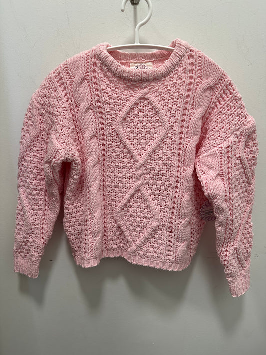 Baby Pink Cable Sweater