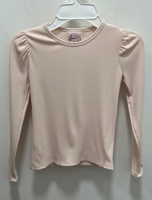 Blush Top w/Sleeve Shirring