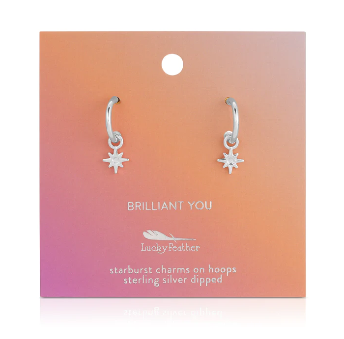 Hoops w/ Drop Starburt Earrings