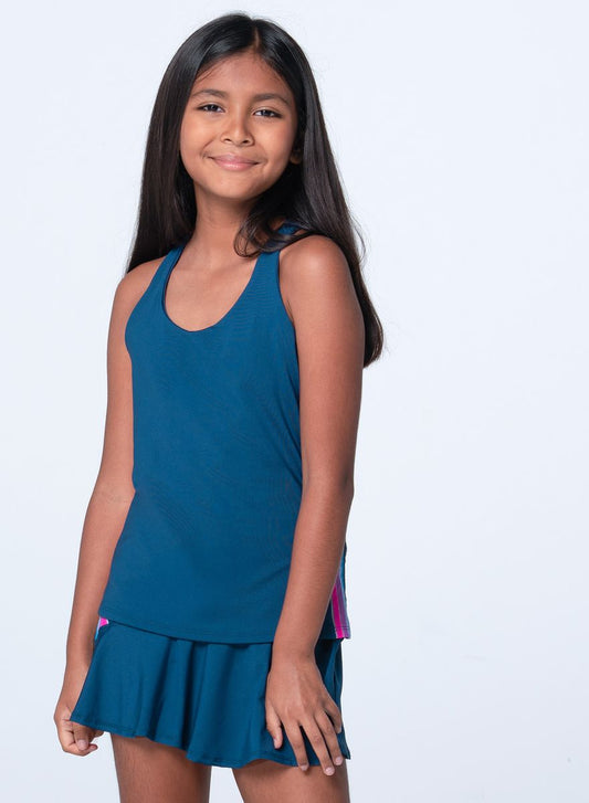 Navy Chroma Stripe Tank