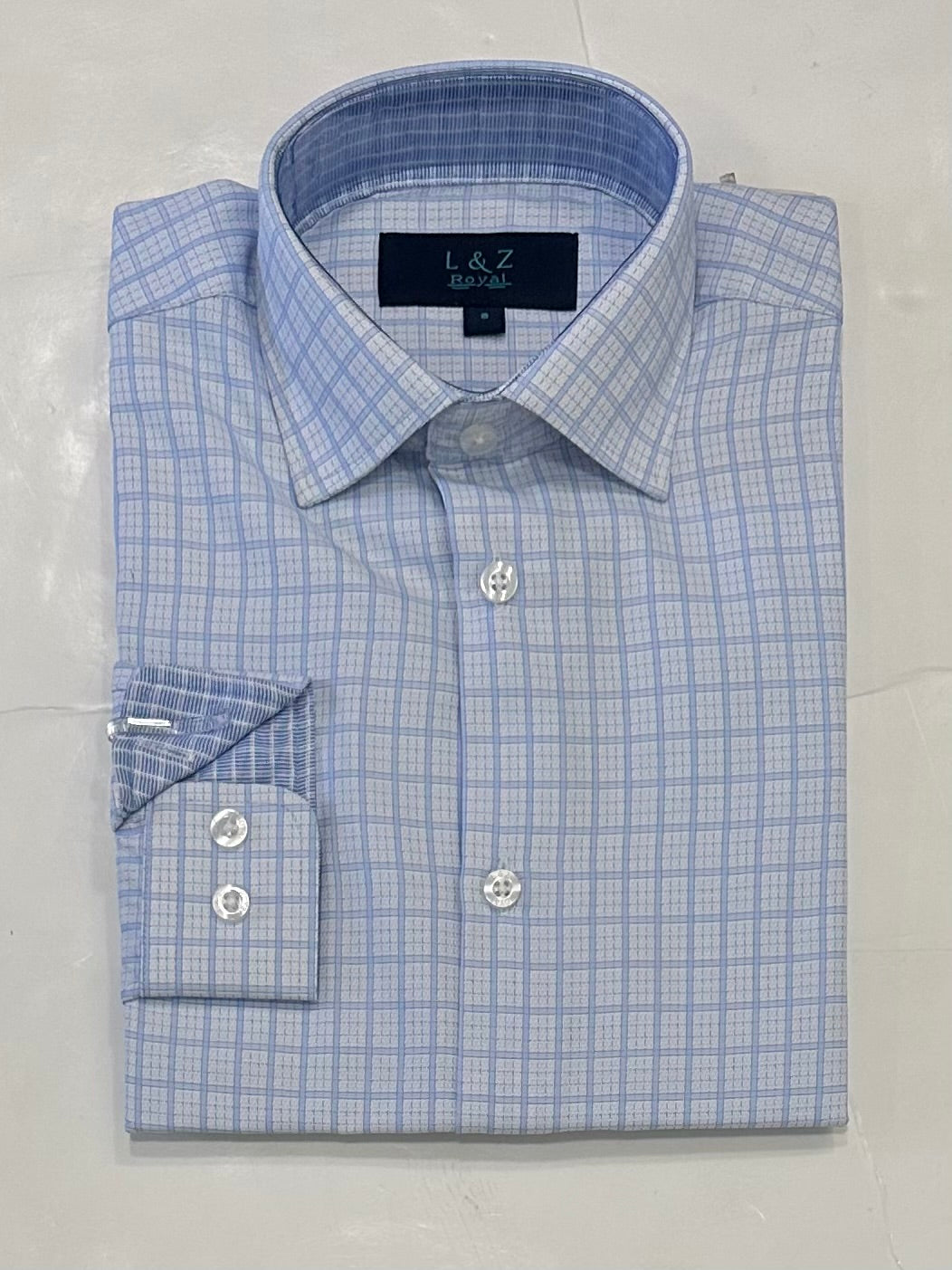Carolina Blue Plaid Button Up