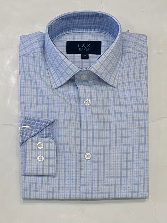 Carolina Blue Plaid Button Up