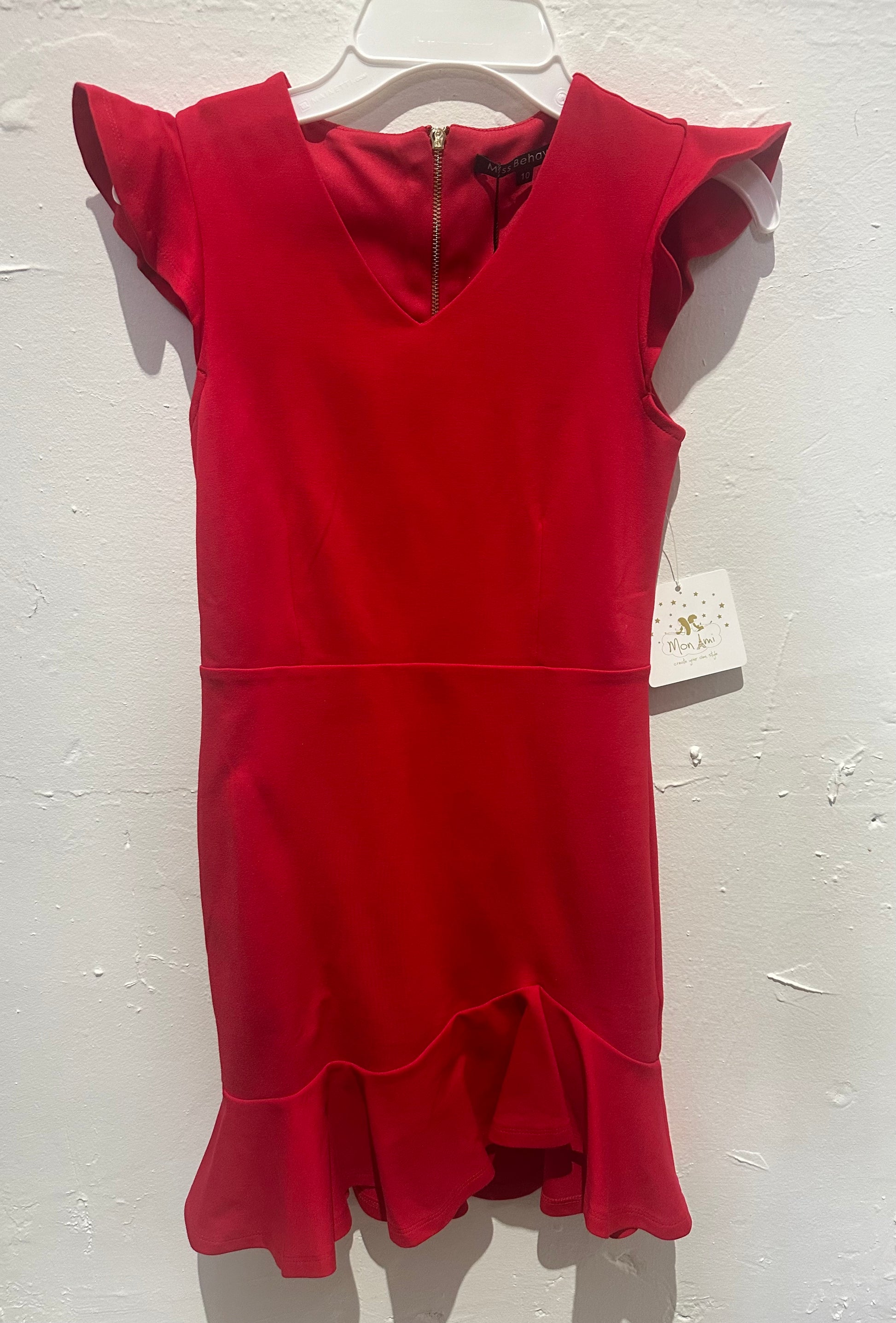 fiona red dress strapless open back dress Fiona