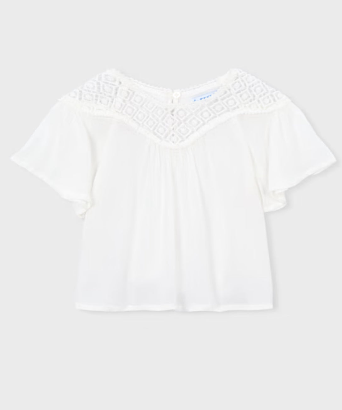 Guipure Lace Mixed Blouse