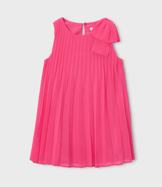 Carnation Pink Pleated Dress