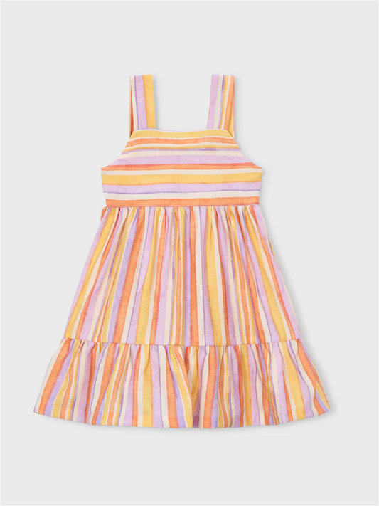 Lilac and Orange Stripe Dress