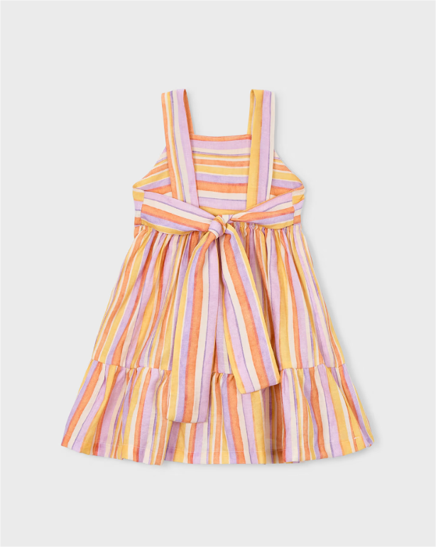 Lilac and Orange Stripe Dress