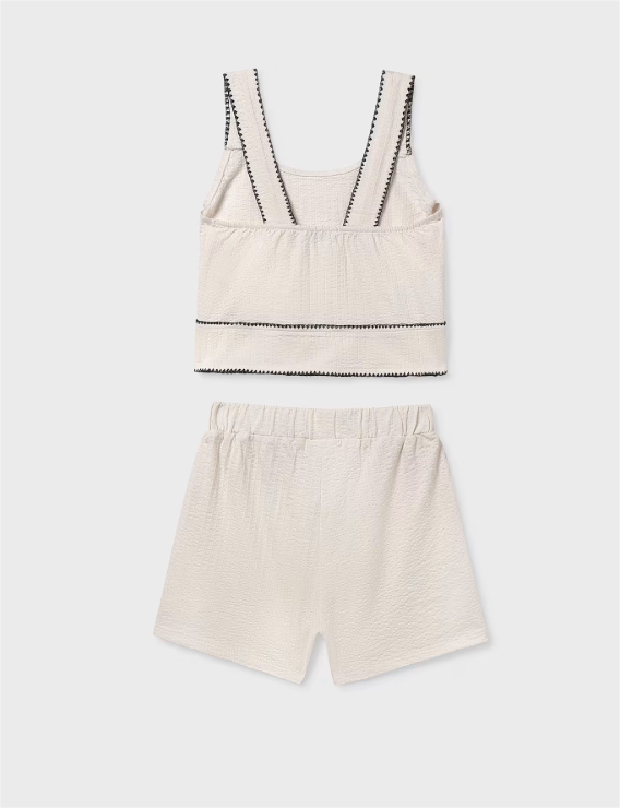 Bone Shorts and Top Set