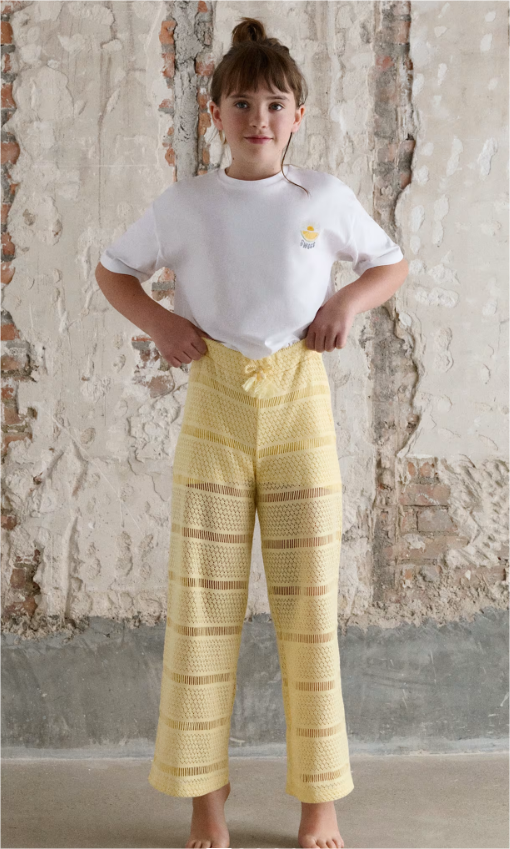 Yellow Crochet Pants