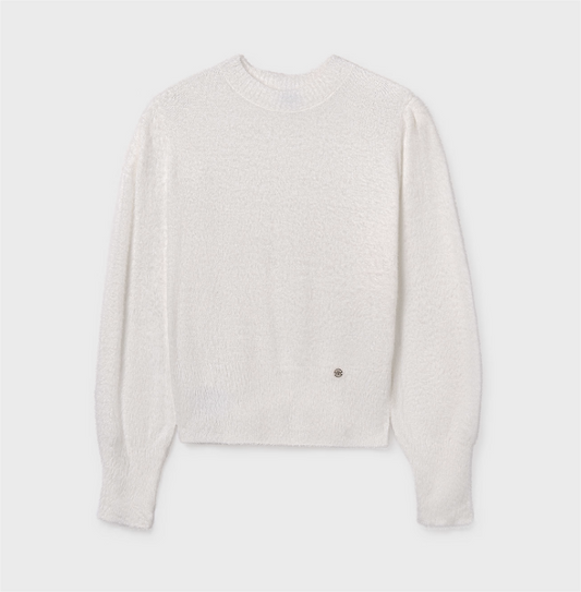 Ecru Faux Fur Sweater