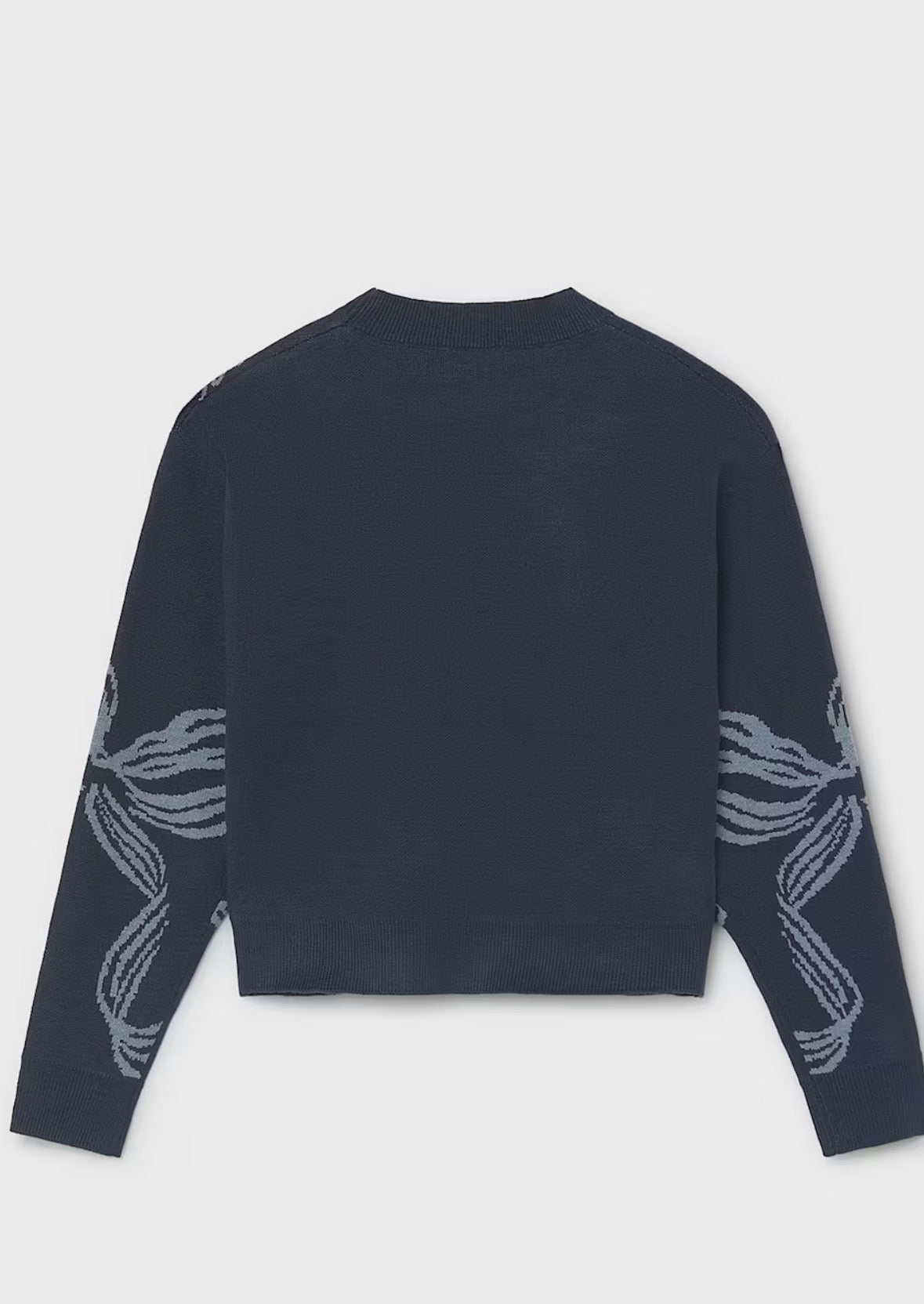 Navy Bow Sweater